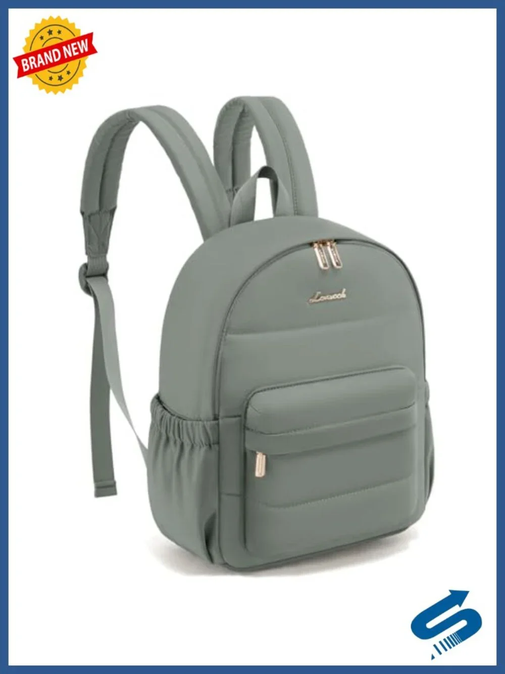 Women's Quilted Nylon Puffer Backpack, Anti-Theft Travel Daypack